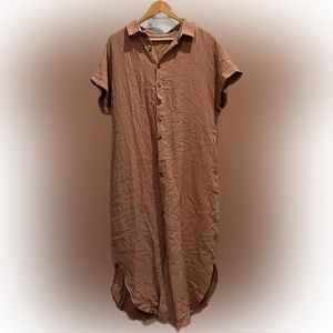 Beach button up maxi dress